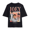 Black - Front - Friends Womens-Ladies 90s Style Joey Montage T-Shirt
