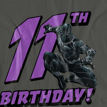 Charcoal - Pack Shot - Black Panther: Wakanda Forever Womens-Ladies 11th Birthday T-Shirt