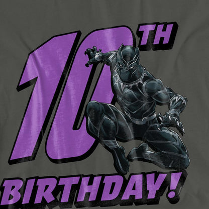 Charcoal - Pack Shot - Black Panther: Wakanda Forever Womens-Ladies 10th Birthday T-Shirt
