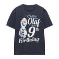 Deep Navy - Front - Frozen Womens-Ladies Chillin Like Olaf 9th Birthday T-Shirt