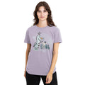 Lavender - Back - Frozen Womens-Ladies Cool As Ice Olaf & Bruni T-Shirt