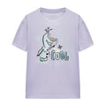 Lavender - Front - Frozen Womens-Ladies Cool As Ice Olaf & Bruni T-Shirt