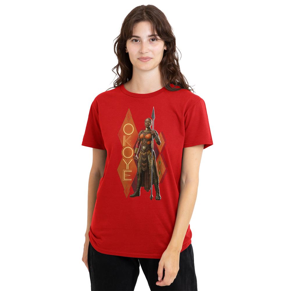 Red - Back - Black Panther: Wakanda Forever Womens-Ladies Okoye T-Shirt