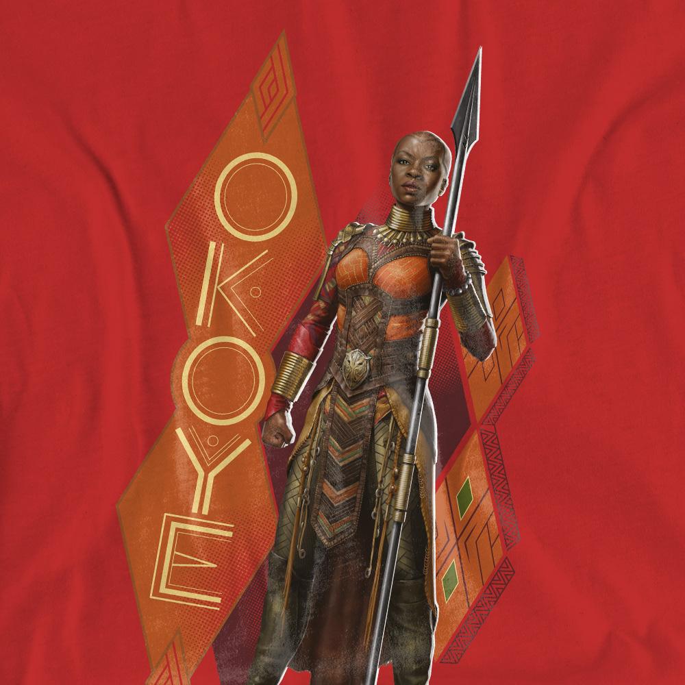 Red - Pack Shot - Black Panther: Wakanda Forever Womens-Ladies Okoye T-Shirt