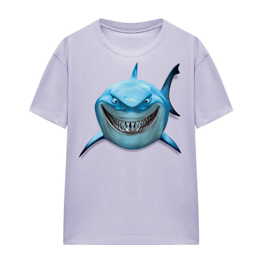 Lavender - Front - Finding Nemo Womens-Ladies Shark Smile Smile T-Shirt