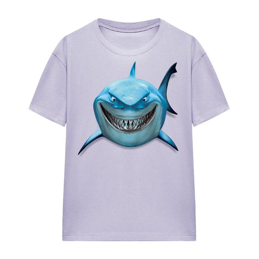 Lavender - Front - Finding Nemo Womens-Ladies Shark Smile Smile T-Shirt