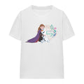White - Front - Frozen Womens-Ladies Like Warm Hugs Anna And Olaf T-Shirt