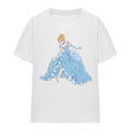 White - Side - Cinderella Womens-Ladies Sparkling T-Shirt