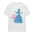 White - Side - Cinderella Womens-Ladies Turn Up Your Magic T-Shirt