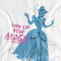 White - Pack Shot - Cinderella Womens-Ladies Turn Up Your Magic T-Shirt