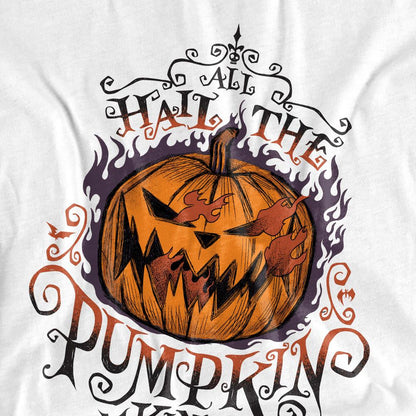 White - Pack Shot - The Nightmare Before Christmas Womens-Ladies Hail The Pumpkin King T-Shirt