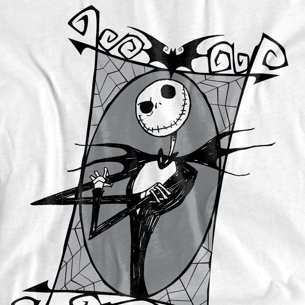 White - Pack Shot - The Nightmare Before Christmas Womens-Ladies Jack Skellington Frame T-Shirt