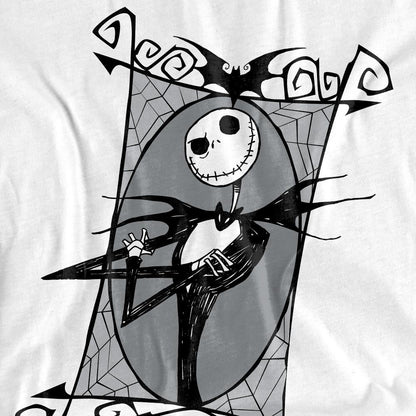 White - Pack Shot - The Nightmare Before Christmas Womens-Ladies Jack Skellington Frame T-Shirt