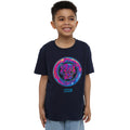 Navy - Side - Black Panther Childrens-Kids Cyber Panther T-Shirt