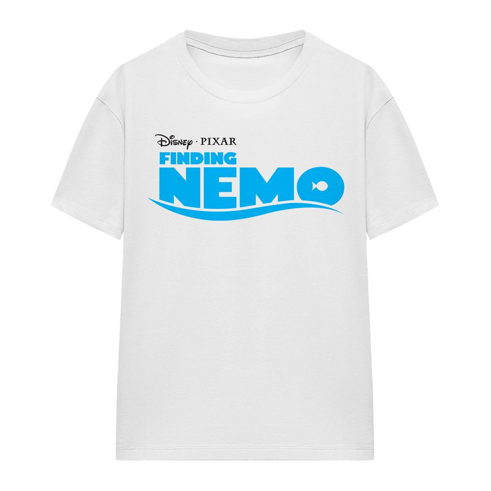 White - Side - Finding Nemo Womens-Ladies Logo T-Shirt