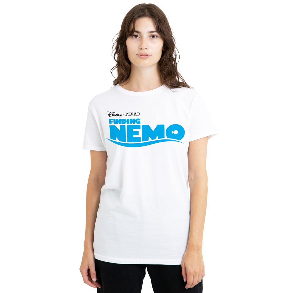 White - Front - Finding Nemo Womens-Ladies Logo T-Shirt
