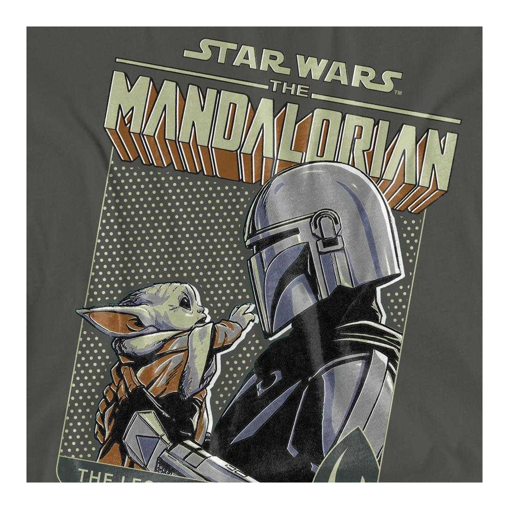 Charcoal - Side - Star Wars The Mandalorian Womens-Ladies Legend Continues Grogu T-Shirt
