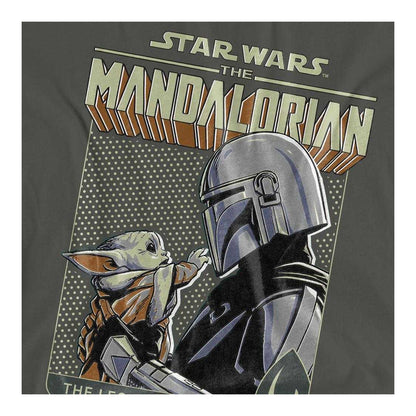 Charcoal - Side - Star Wars The Mandalorian Womens-Ladies Legend Continues Grogu T-Shirt
