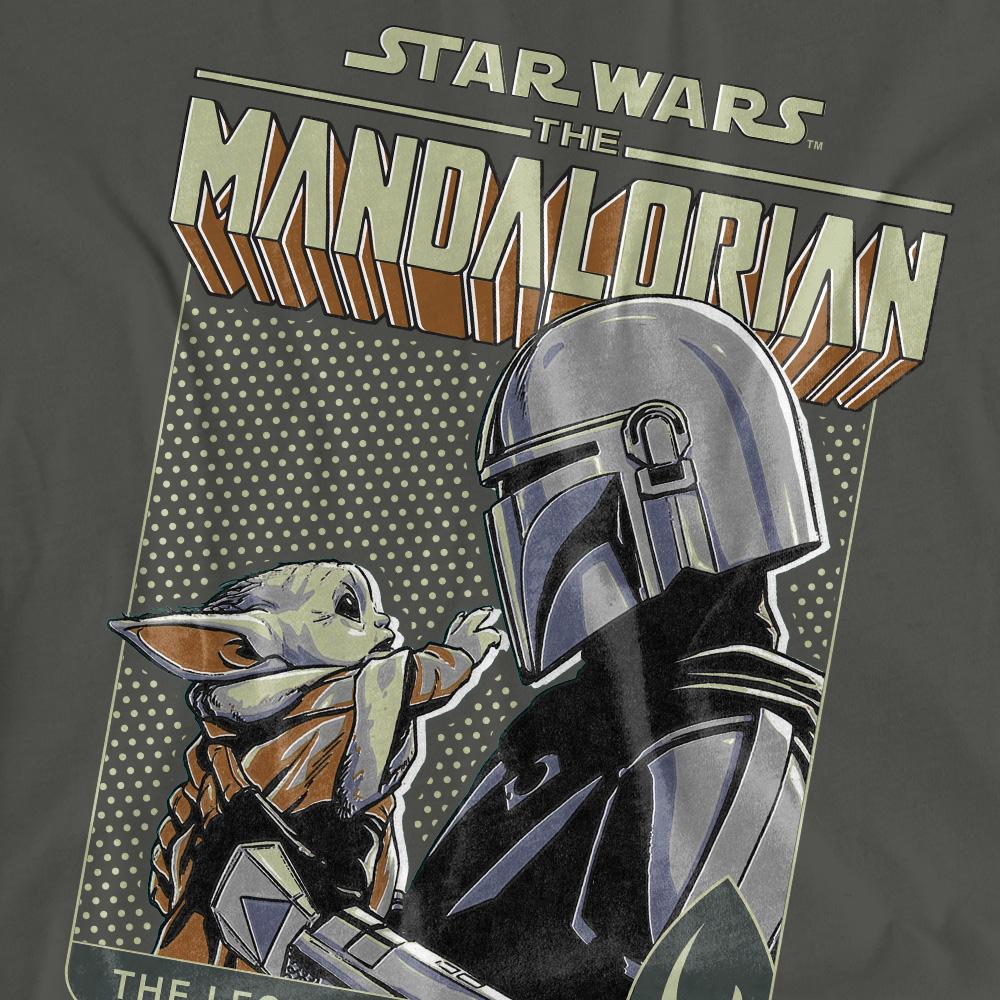Charcoal - Pack Shot - Star Wars The Mandalorian Womens-Ladies Legend Continues Grogu T-Shirt