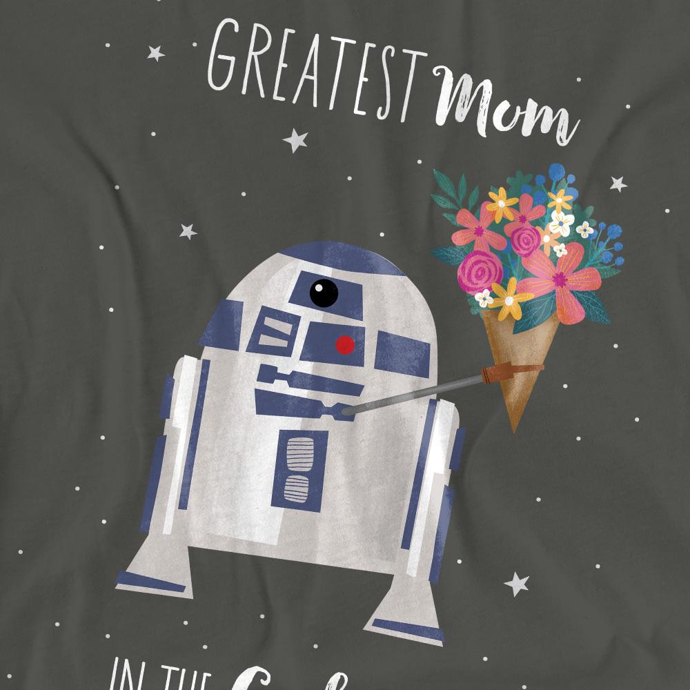 Charcoal - Pack Shot - Star Wars Womens-Ladies Greatest Mum In The Galaxy Mothers Day T-Shirt
