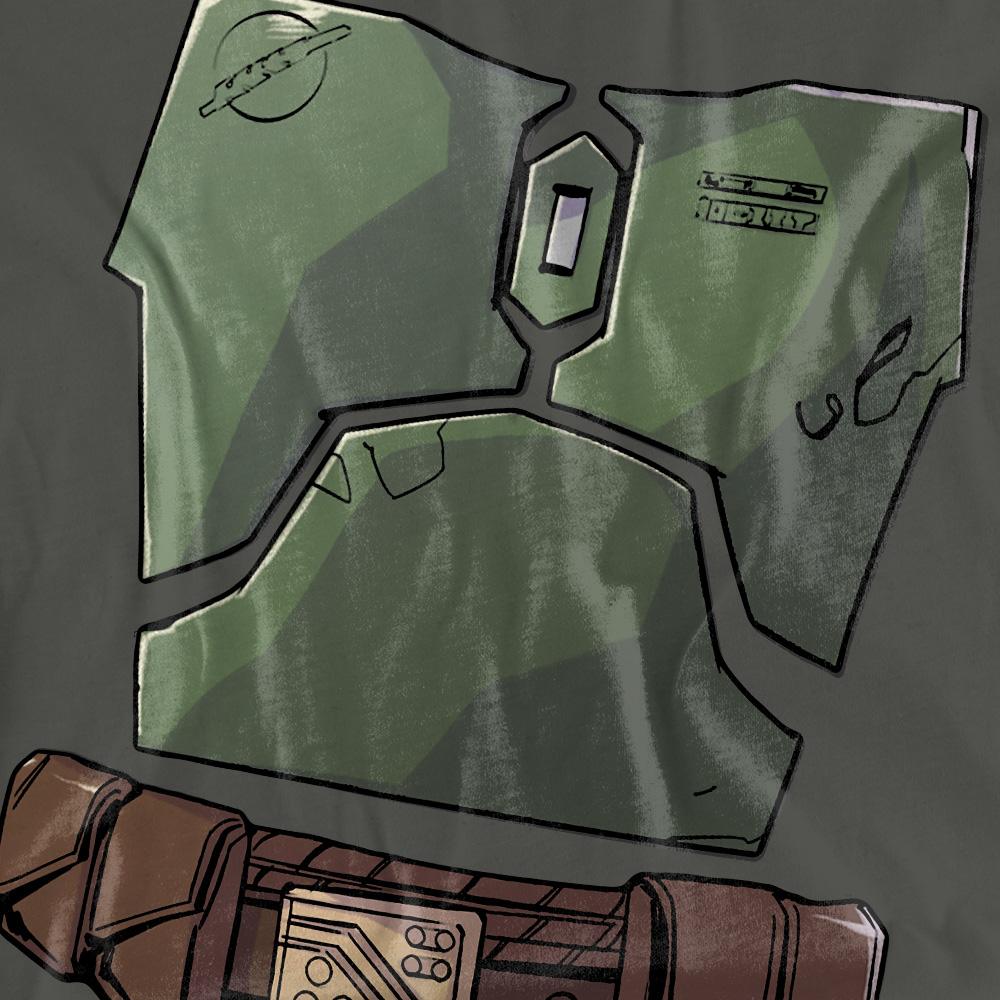 Charcoal - Pack Shot - Star Wars Womens-Ladies Boba Fett Costume T-Shirt