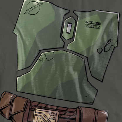 Charcoal - Pack Shot - Star Wars Womens-Ladies Boba Fett Costume T-Shirt