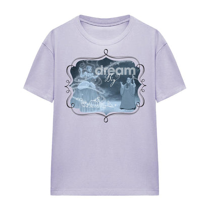 Lavender - Front - Cinderella Womens-Ladies Dream Big Fairy Godmother T-Shirt
