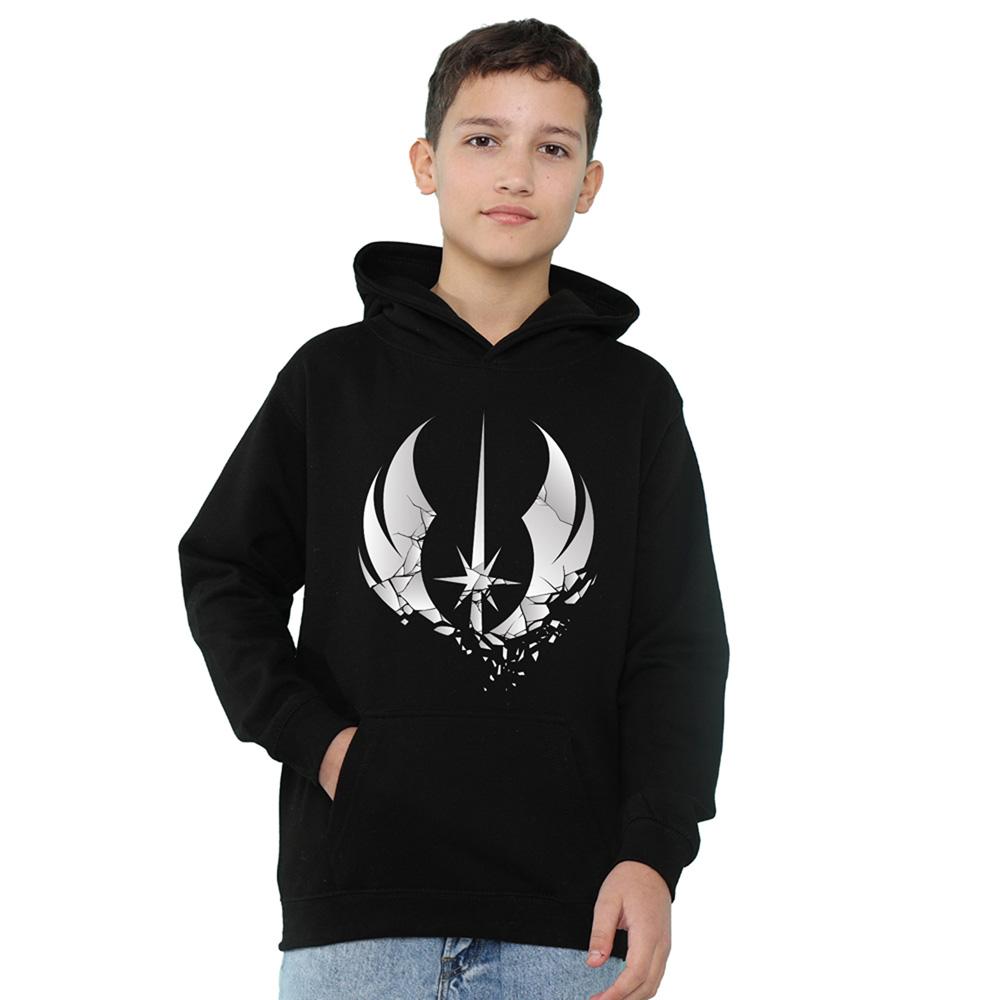 Athletic - Front - Star Wars: Obi-Wan Kenobi Childrens-Kids Shattered Heather Hoodie