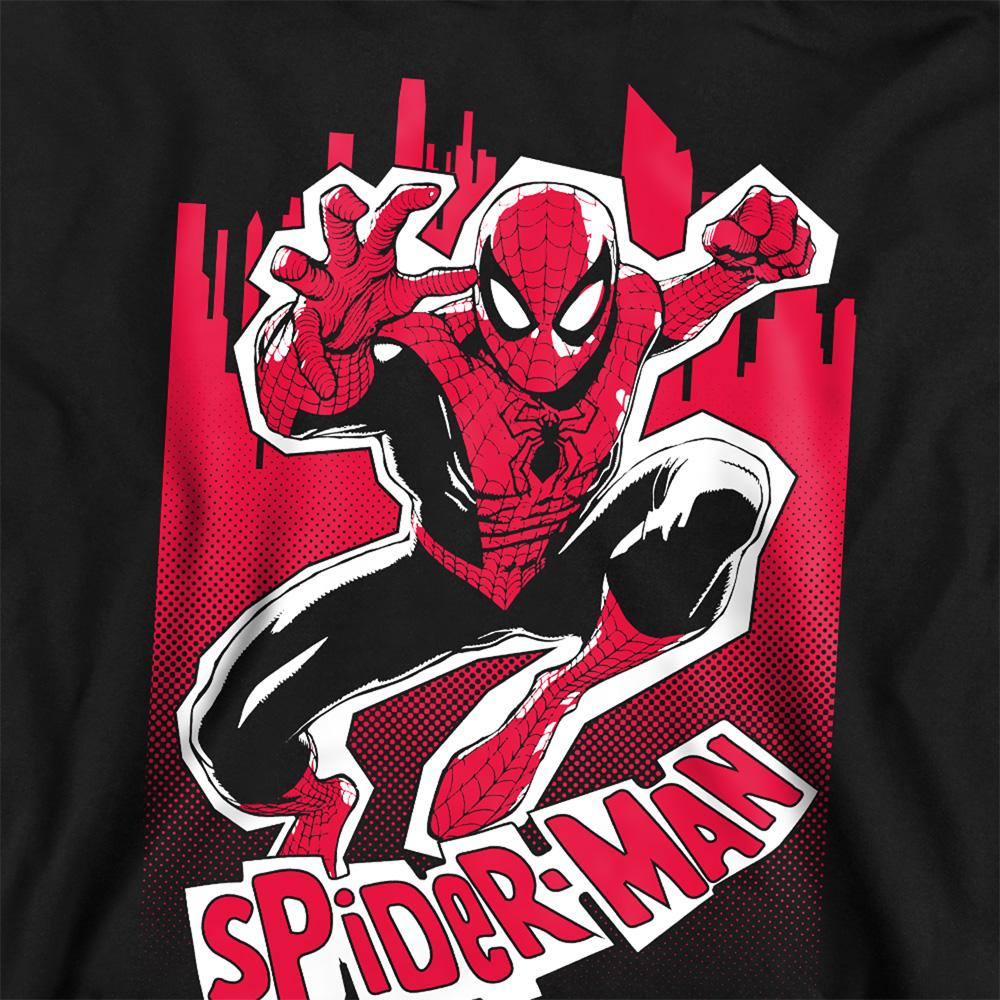 Athletic Heather - Back - Spider-Man Childrens-Kids NYC Pull Over Hoodie
