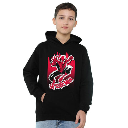 Athletic Heather - Front - Spider-Man Childrens-Kids NYC Pull Over Hoodie