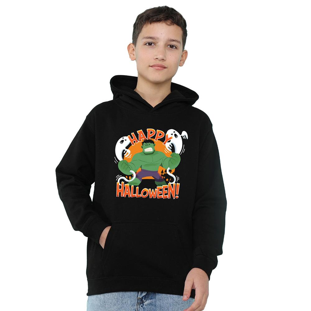Athletic - Front - Hulk Childrens-Kids Pull Over Hoodie