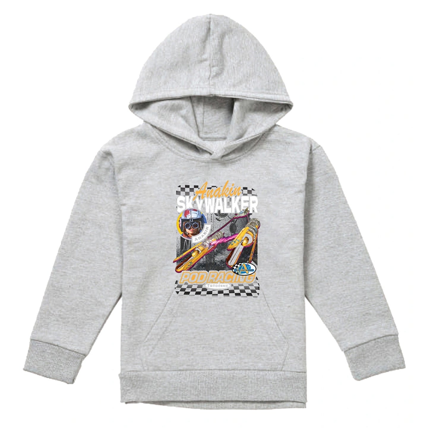 Athletic Heather - Front - Star Wars Childrens-Kids Tatooine Pod Racing Anakin Skywalker Hoodie