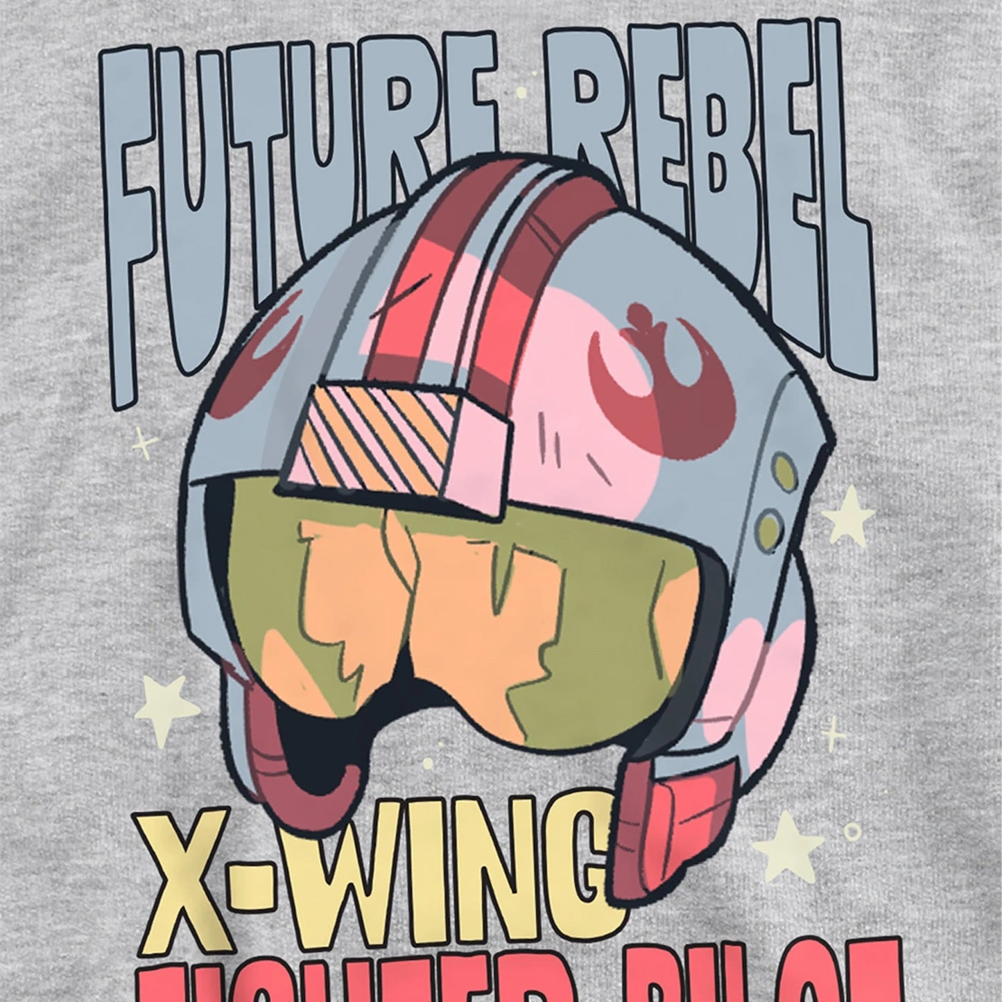 Athletic Heather - Side - Star Wars Childrens-Kids Future Rebel Fighter Pilot X-Wing Hoodie