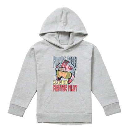 Athletic Heather - Front - Star Wars Childrens-Kids Future Rebel Fighter Pilot X-Wing Hoodie