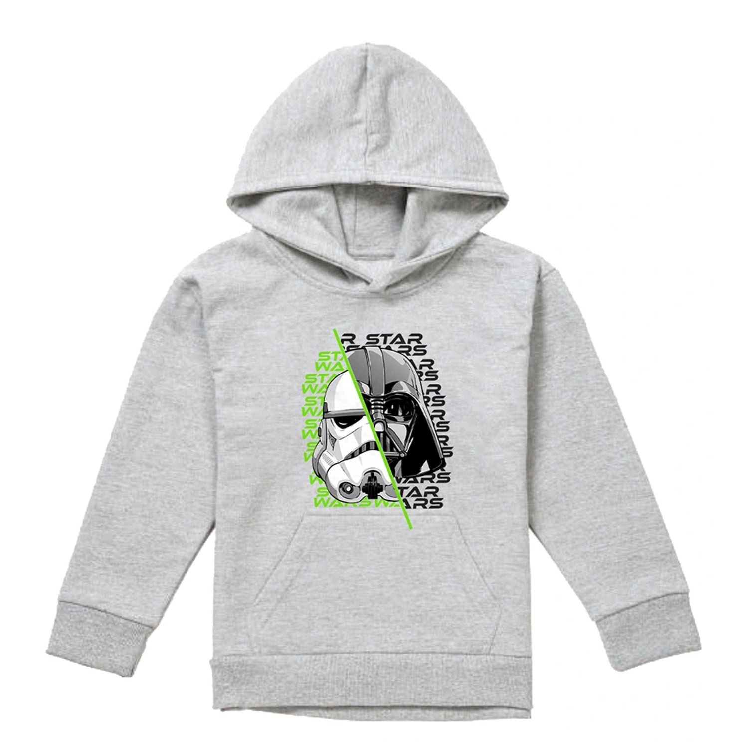 Athletic Heather - Front - Star Wars Childrens-Kids Darth Vader & Stormtrooper Helmet Hoodie