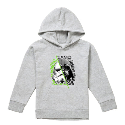 Athletic Heather - Front - Star Wars Childrens-Kids Darth Vader & Stormtrooper Helmet Hoodie