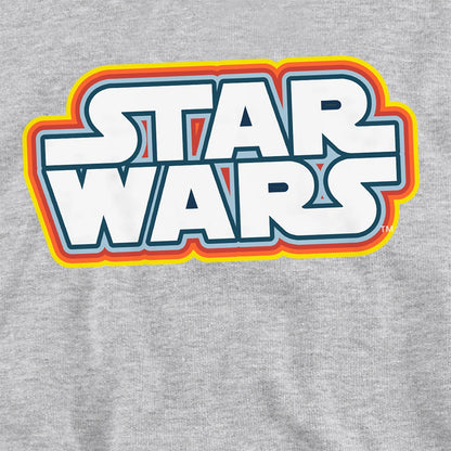 Athletic Heather - Side - Star Wars Childrens-Kids Logo Outline Hoodie