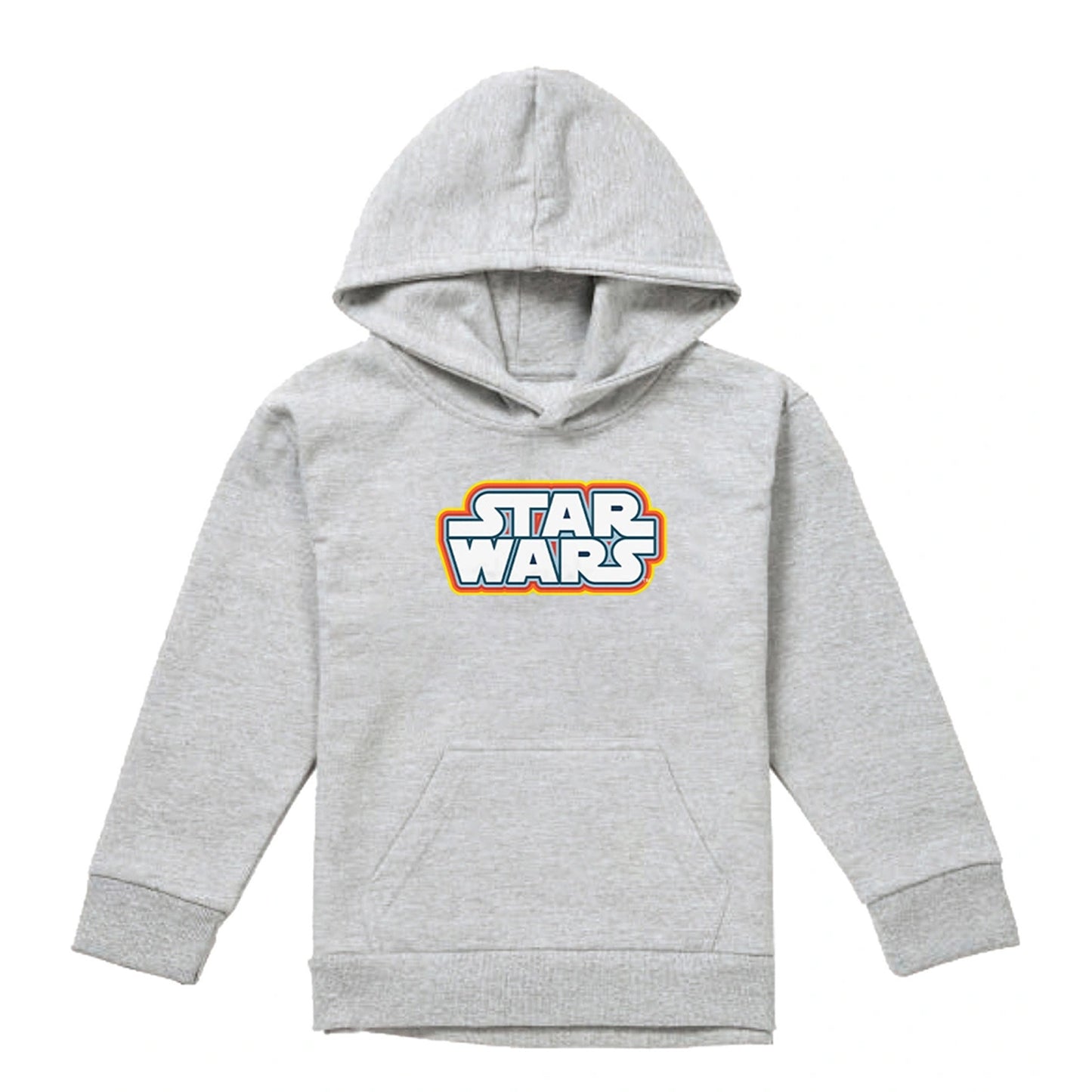 Athletic Heather - Front - Star Wars Childrens-Kids Logo Outline Hoodie