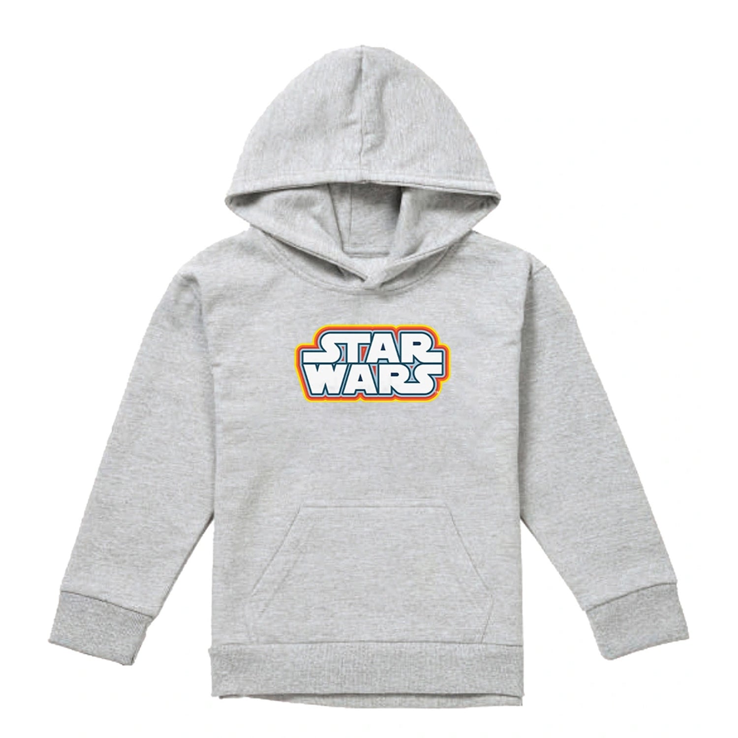 Athletic Heather - Front - Star Wars Childrens-Kids Logo Outline Hoodie