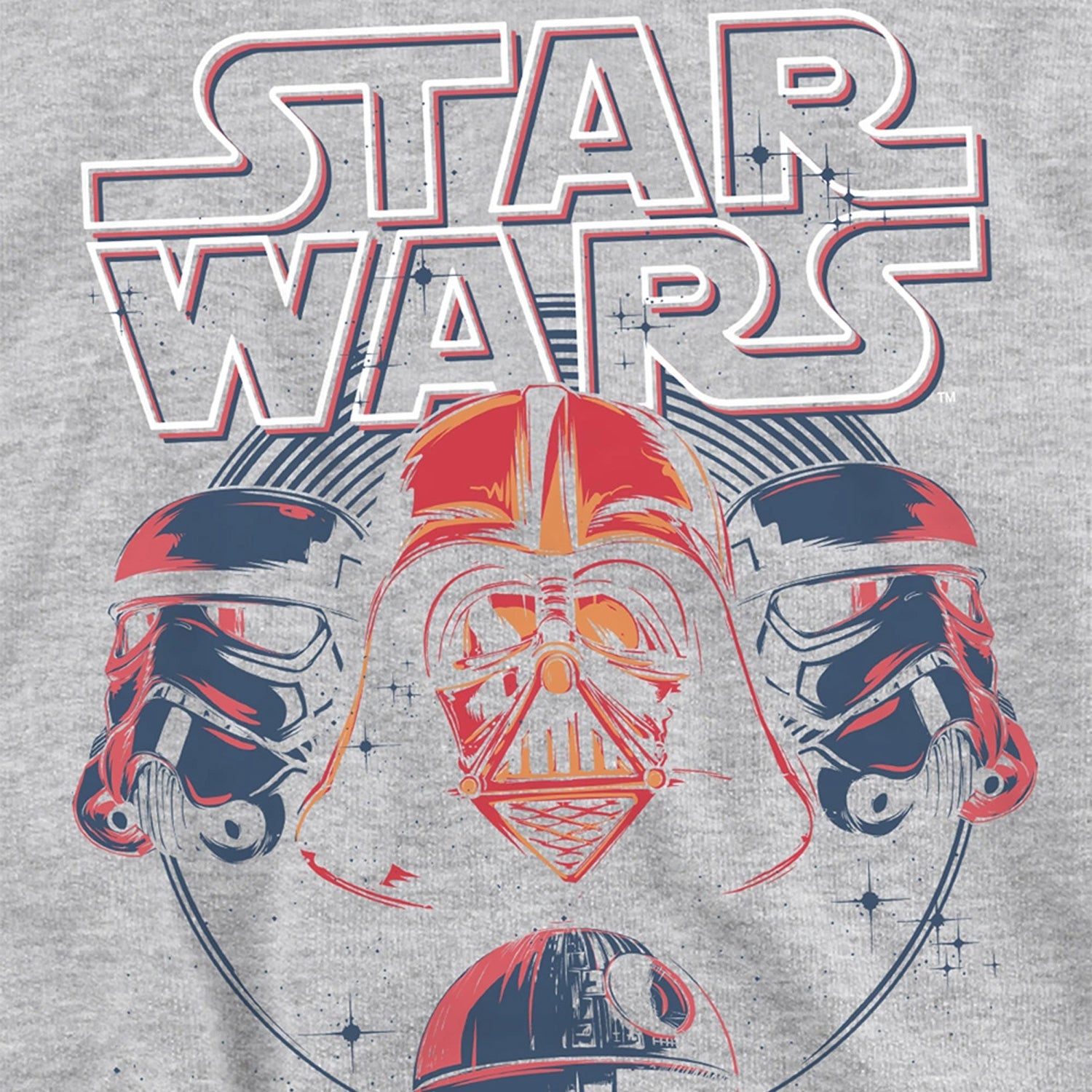 Athletic Heather - Side - Star Wars Childrens-Kids Trio Death Star Hoodie
