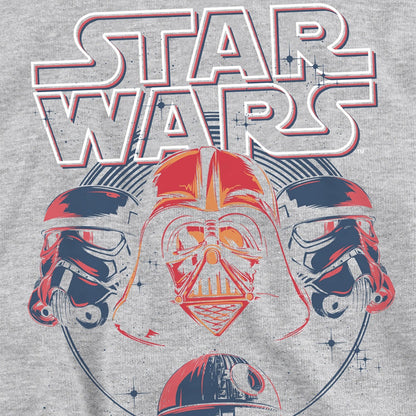 Athletic Heather - Side - Star Wars Childrens-Kids Trio Death Star Hoodie