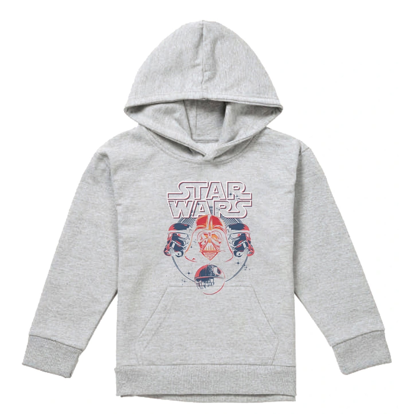 Athletic Heather - Front - Star Wars Childrens-Kids Trio Death Star Hoodie