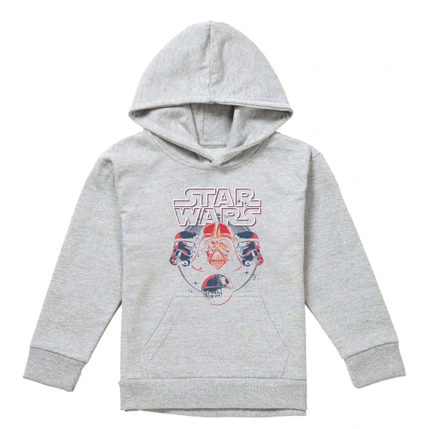 Athletic Heather - Front - Star Wars Childrens-Kids Trio Death Star Hoodie