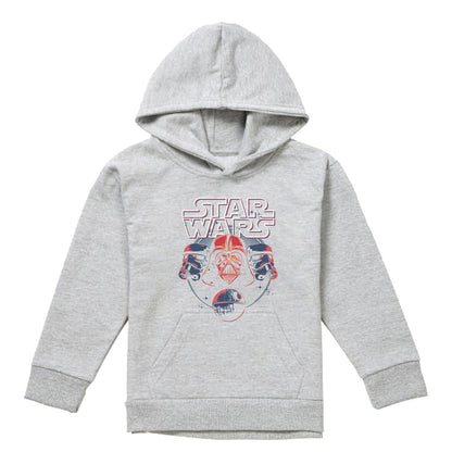 Athletic Heather - Front - Star Wars Childrens-Kids Trio Death Star Hoodie