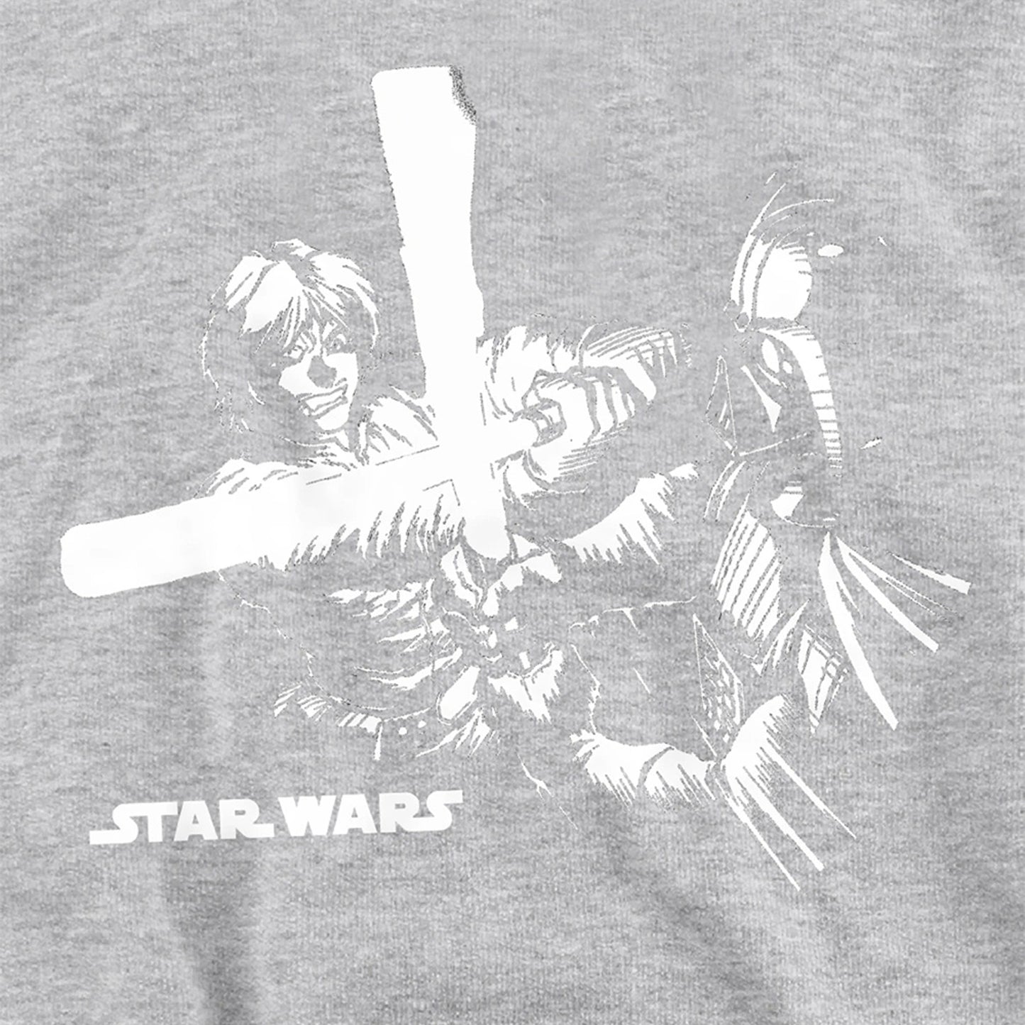 Athletic Heather - Side - Star Wars Childrens-Kids Manga Anakin And Darth Vader Lightsaber Hoodie