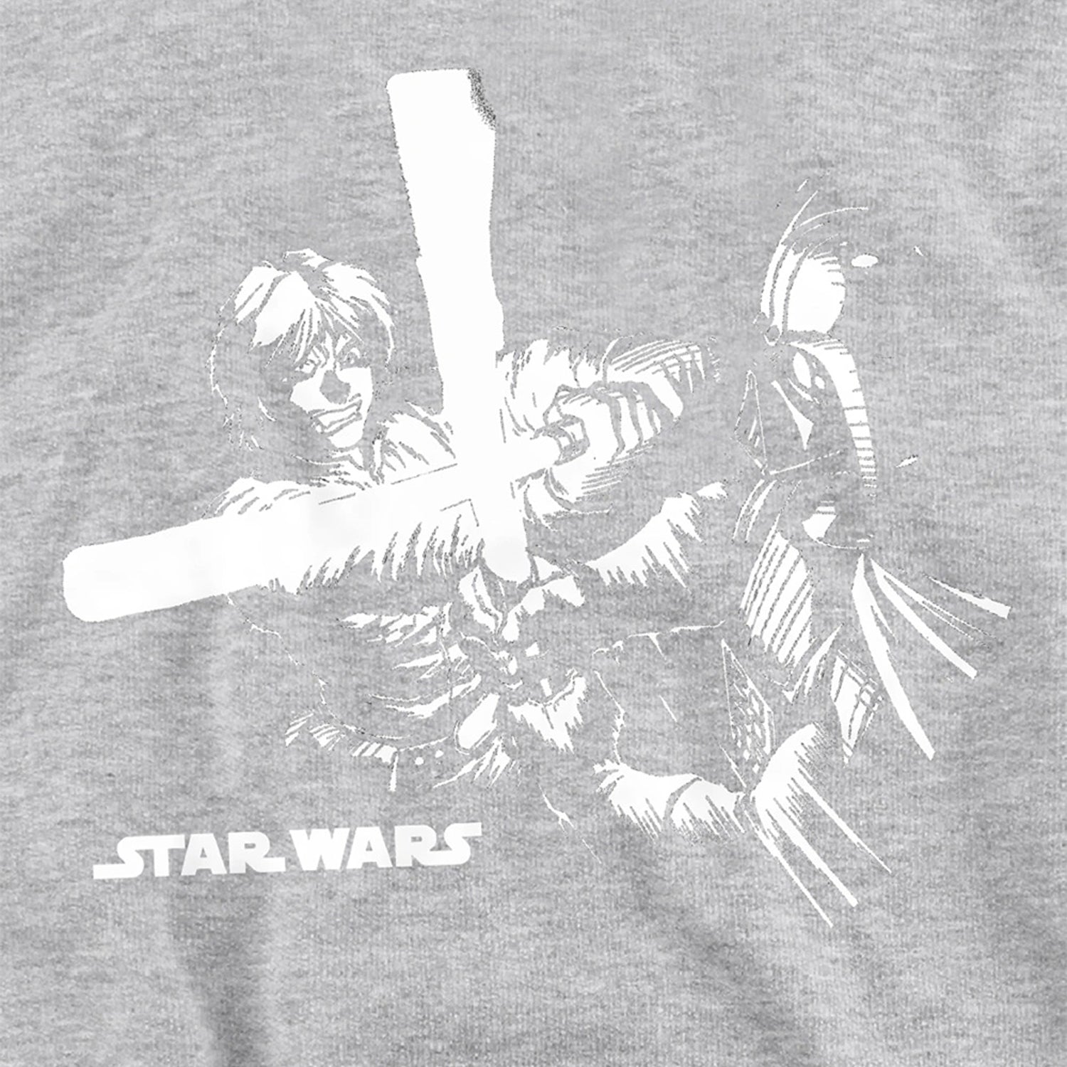 Athletic Heather - Side - Star Wars Childrens-Kids Manga Anakin And Darth Vader Lightsaber Hoodie