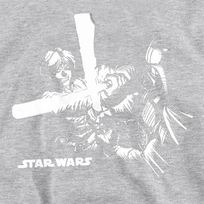 Athletic Heather - Side - Star Wars Childrens-Kids Manga Anakin And Darth Vader Lightsaber Hoodie