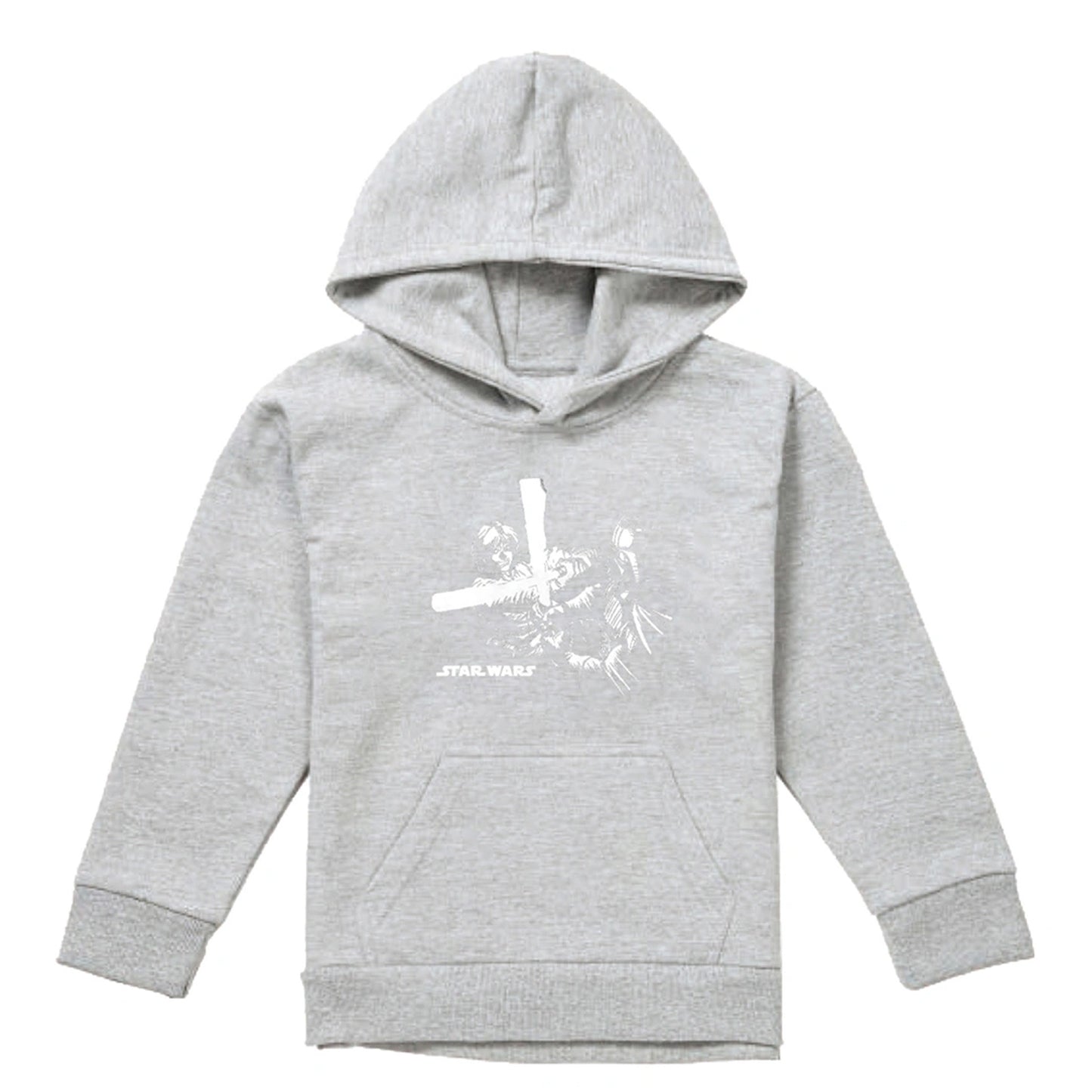 Athletic Heather - Front - Star Wars Childrens-Kids Manga Anakin And Darth Vader Lightsaber Hoodie