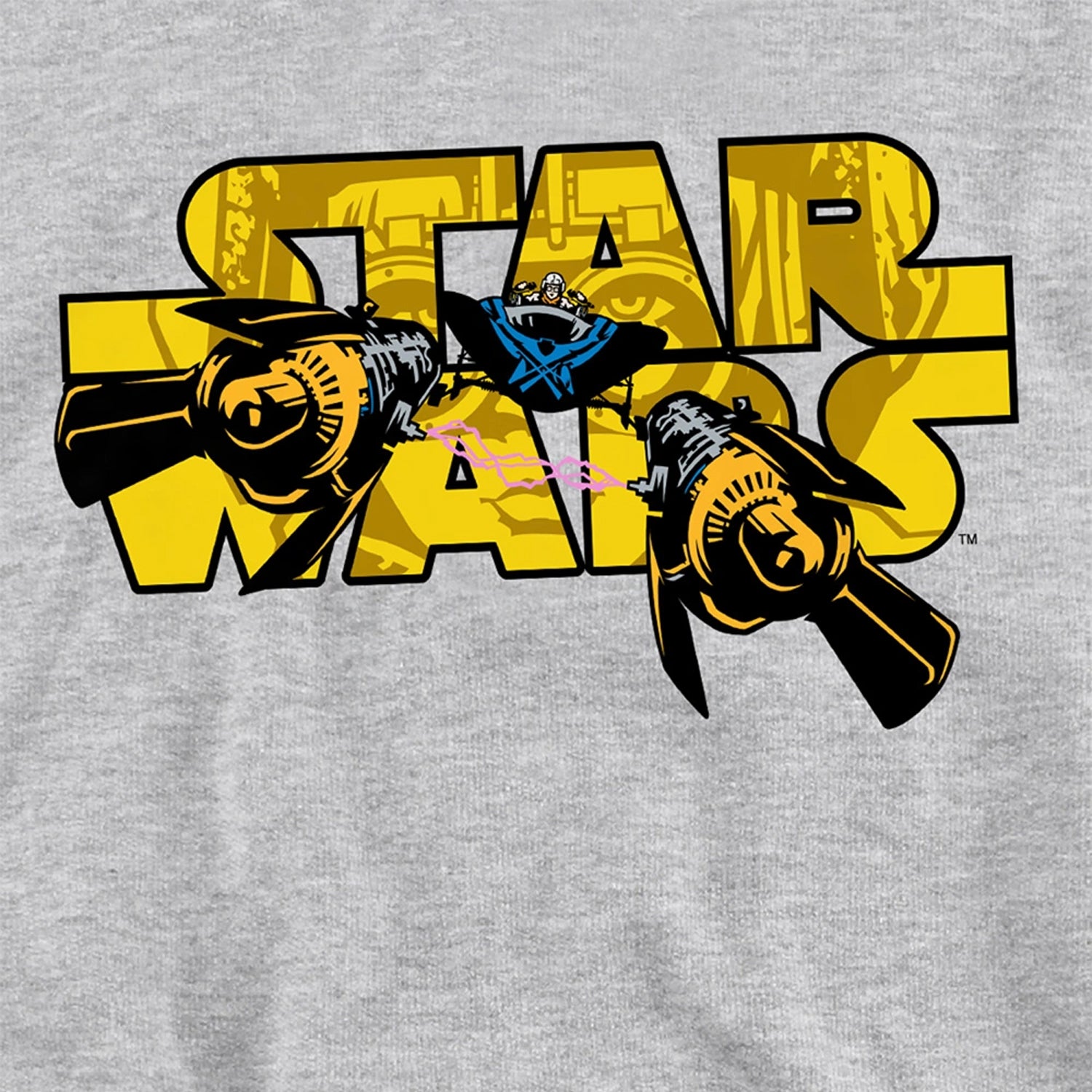 Athletic Heather - Side - Star Wars Childrens-Kids Pod Racing Logo Hoodie