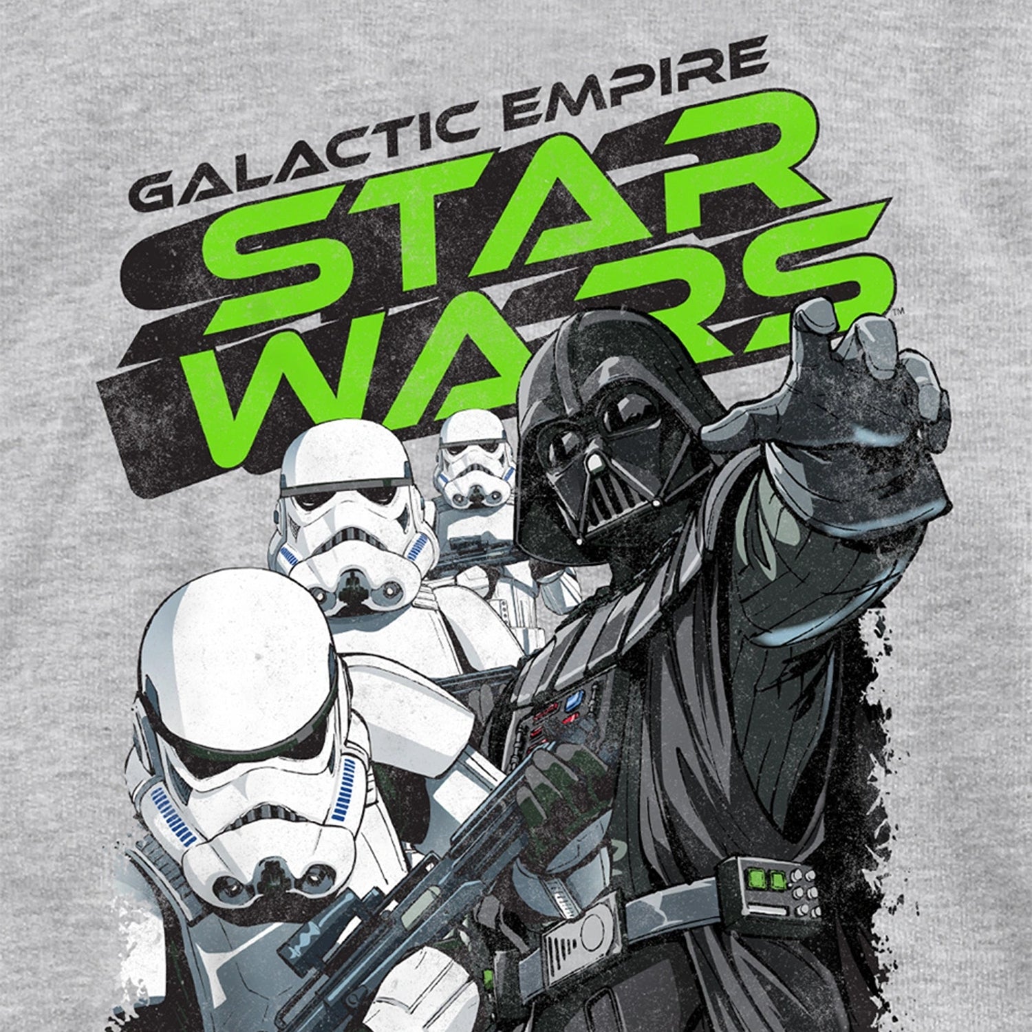 Athletic Heather - Side - Star Wars Childrens-Kids Galactic Empire Darth Vader Sketch Hoodie